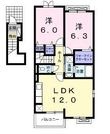 井原市笹賀町1丁目の間取図