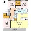 福山市南手城町2丁目の間取図