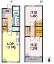 福山市神辺町字道上の間取図