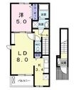 福山市大門町2丁目の間取図