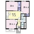 福山市山手町6丁目の間取図