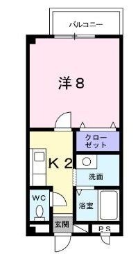 拡大写真：尾道市美ノ郷町三成 1階107の間取り