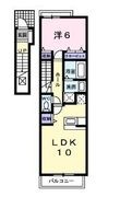 府中市中須町の間取図
