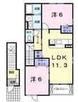 府中市中須町の間取図