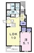 福山市水呑町の間取図