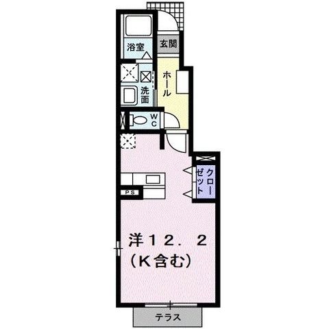 拡大写真：尾道市高須町 1階102の間取り