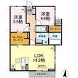 福山市西町1丁目の間取図