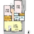福山市西町1丁目の間取図