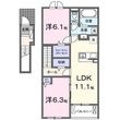 井原市西江原町の間取図