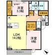 福山市沖野上町6丁目の間取図