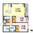 福山市東手城町3丁目の間取図