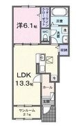 福山市新涯町3丁目の間取図