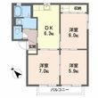 サンパティークロジュマンⅡの間取図
