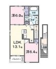 リールポルテＢの間取図