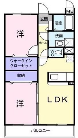 拡大写真:メロウ・ヒルズ 1階102の間取り