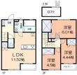 フォンターナ二の丸B棟の間取図