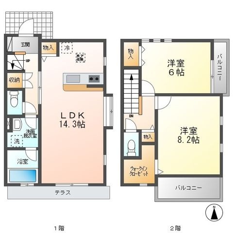 拡大写真:ステラ仲町台 1階2号室の間取り