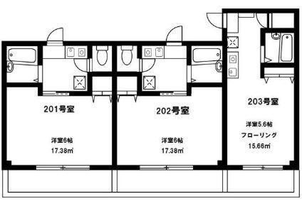 拡大写真：岩岡マンション 2階202の間取り