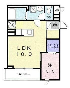 拡大写真：サイネリアⅡ 2階201の間取り