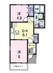 ラミアカーメラ　ドゥエの間取図