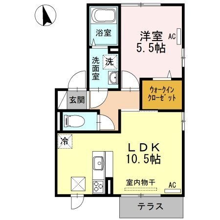拡大写真:Sekuto B棟 103の間取り