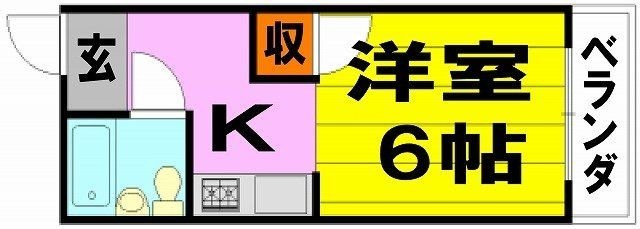 拡大写真:池田市石橋1丁目 1階103の間取り