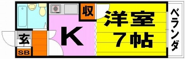 拡大写真：池田市井口堂１丁目 3階305の間取り