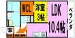 池田市石橋2丁目の間取図