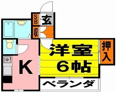 拡大写真:豊中市螢池東町1丁目 3階301の間取り