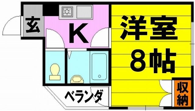 拡大写真:豊中市螢池南町3丁目 4階401の間取り