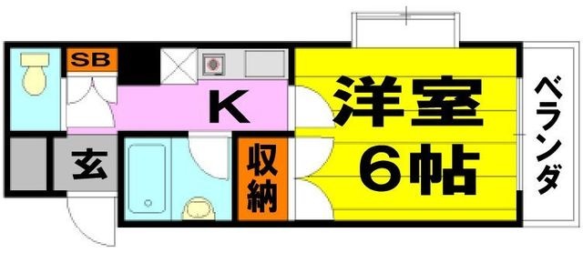 拡大写真:茨木市南春日丘2丁目 401の間取り