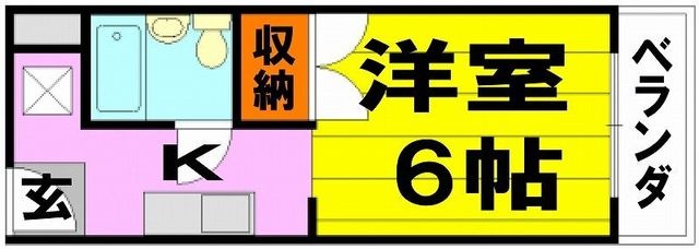 拡大写真:茨木市北春日丘1丁目 2階205の間取り