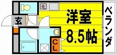 拡大写真：箕面市小野原東３丁目 2階202の間取り