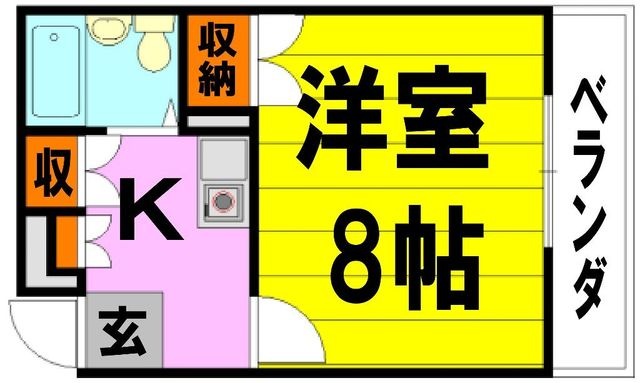 拡大写真:箕面市箕面6丁目 203の間取り
