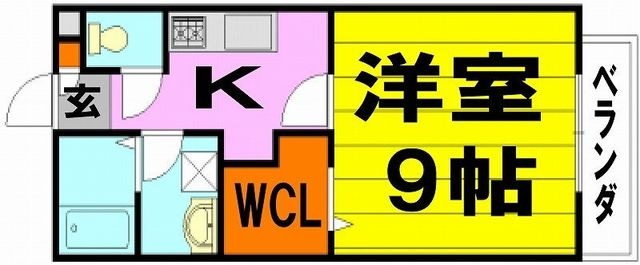 拡大写真:箕面市新稲1丁目 202の間取り