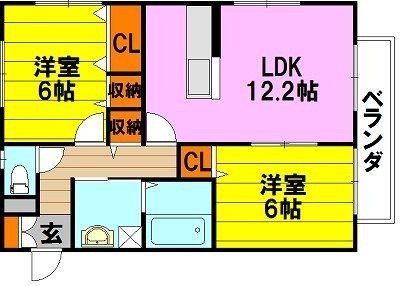 拡大写真:豊中市桜の町7丁目 103の間取り