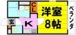 豊中市清風荘1丁目の間取図