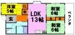 池田市井口堂３丁目の間取図