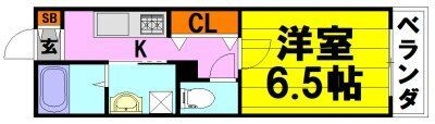拡大写真:池田市天神1丁目 3階302の間取り