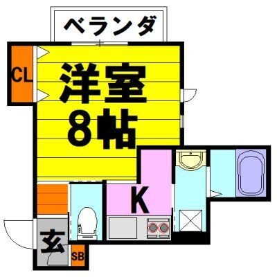 拡大写真:池田市井口堂3丁目 1階102の間取り