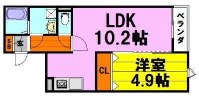 拡大写真:豊中市螢池北町1丁目 1階103の間取り