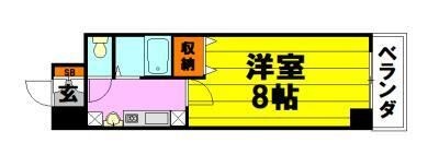 拡大写真:池田市石橋2丁目 2階201の間取り