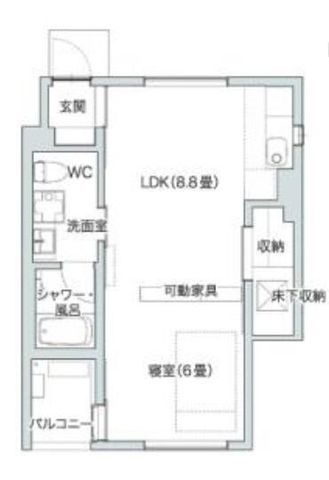 拡大写真:FREEPORT浜御殿B・C 1階B101の間取り