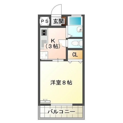 拡大写真:マリーナ大貫 201の間取り