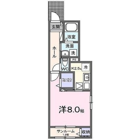 拡大写真:BIZ A 1階102の間取り