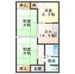 志布志小前貸家の間取図