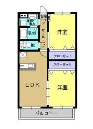 拡大写真:こすもす館 2階202の間取り