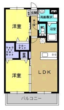 拡大写真:エトワール 2階302の間取り
