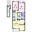 スフィア メゾン上町の間取図