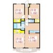 霧島市国分広瀬４丁目の間取図